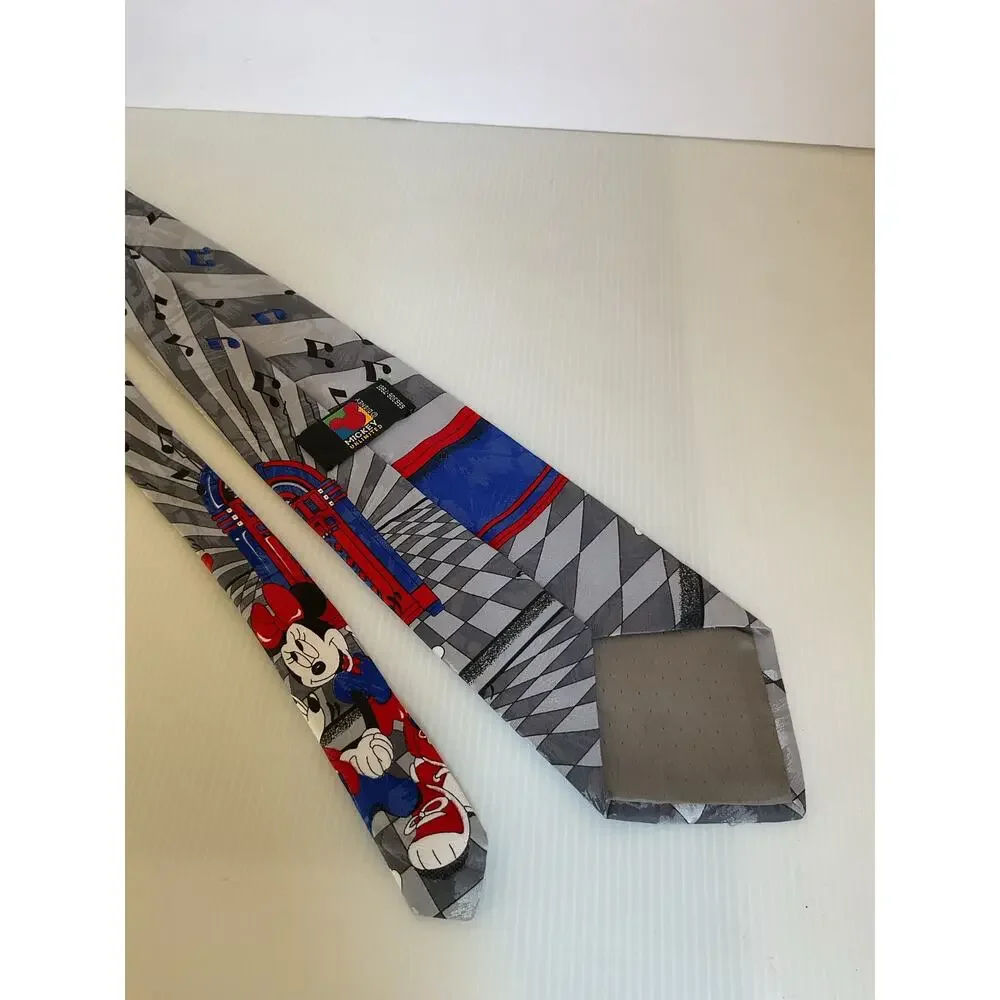 Vintage Disney Mickey Minnie Tie 90s Cartoon Jukebox Novelty Mickey Unlimited